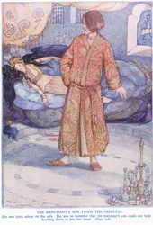 Der Sohn des Kaufmanns findet die Prinzessin